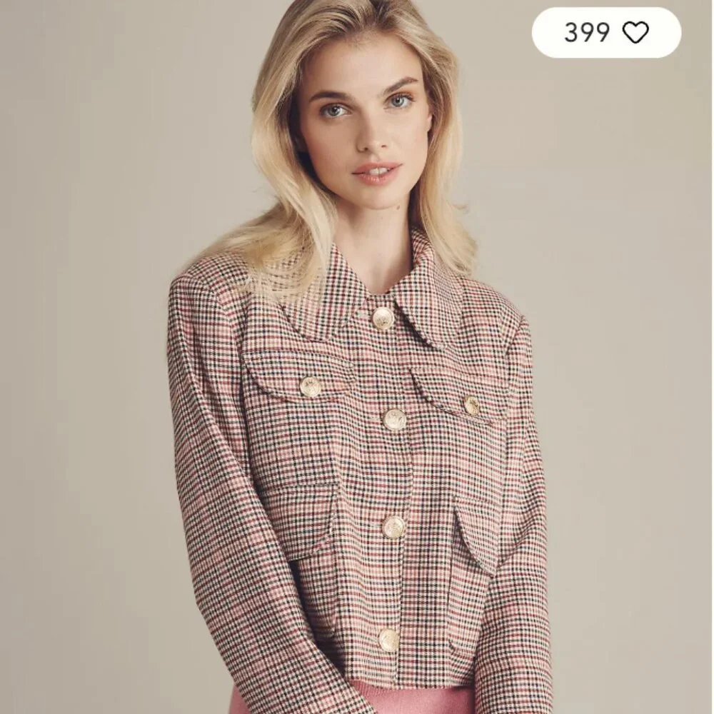 Avec Le Filles Plaid Lady Jacket NWT XL - Picture 2 of 3